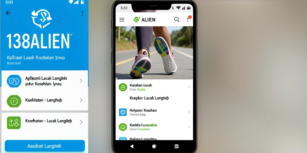 Tampilan antarmuka aplikasi Lacak Langkah 138ALIEN yang menarik dan mudah digunakan.
