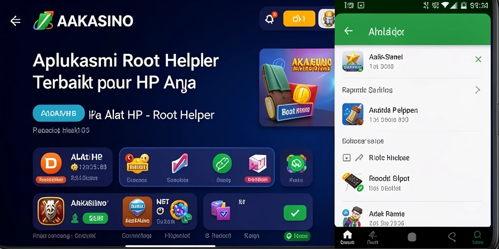 Antarmuka AAKASINO yang intuitif dan fungsional untuk Root Helper.
