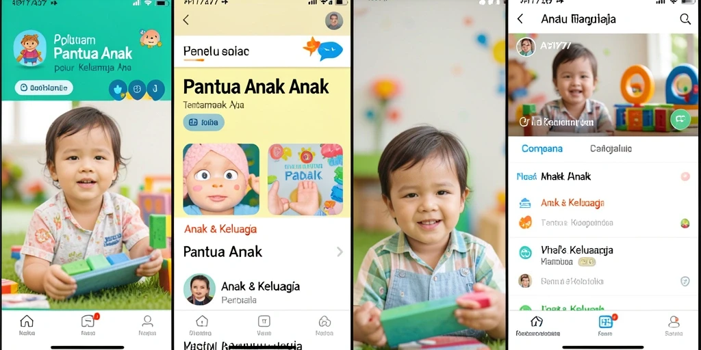 Antarmuka API77 dengan fitur Pantau Anak yang mudah digunakan.