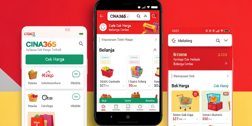 Screenshot utama CINA365 menampilkan antarmuka pengguna dalam fitur Cek Harga.