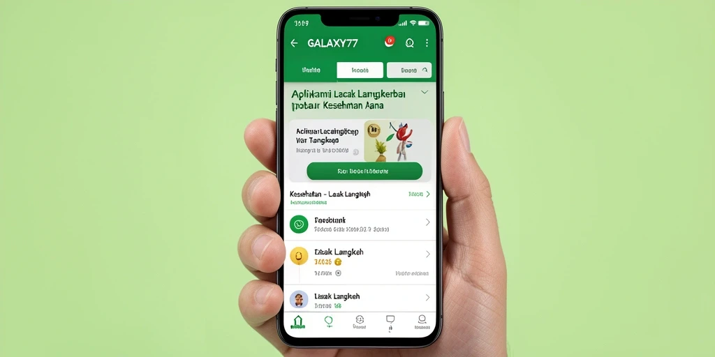 Antarmuka GALAXY77 menampilkan fungsi pelacakan langkah yang menarik.