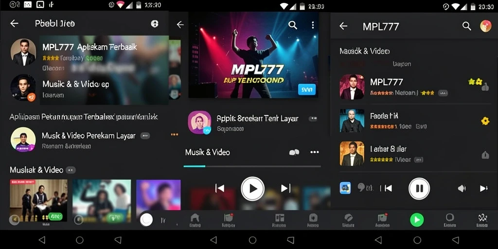 Tampilan antarmuka dan fungsi perekam layar MPL777 yang intuitif.