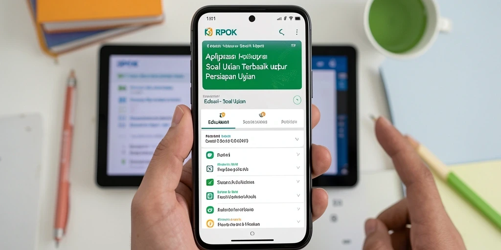 Antarmuka pengguna RPOK yang sederhana untuk belajar Soal Ujian.