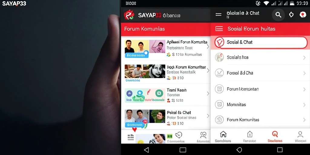 Tampilan antarmuka pengguna SAYAP33 yang menarik dan fungsional.