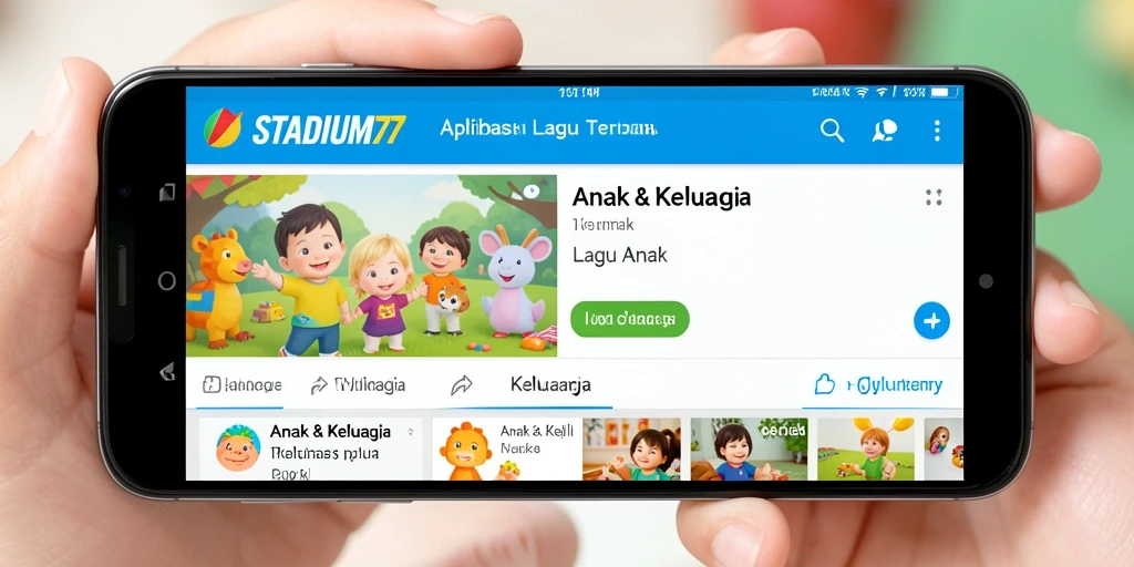 Antarmuka STADIUM77 yang interaktif dan ramah anak.